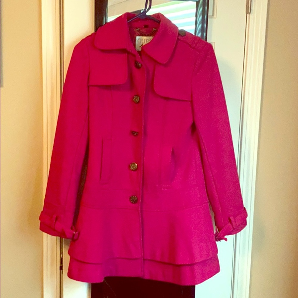 HOST PICK 10/25. Pink GUESS pea coat.